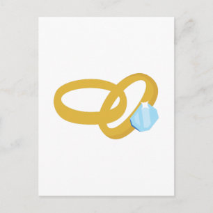 Postal Anillos bodas