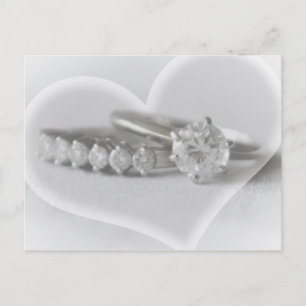 Postal Anillos con corazón