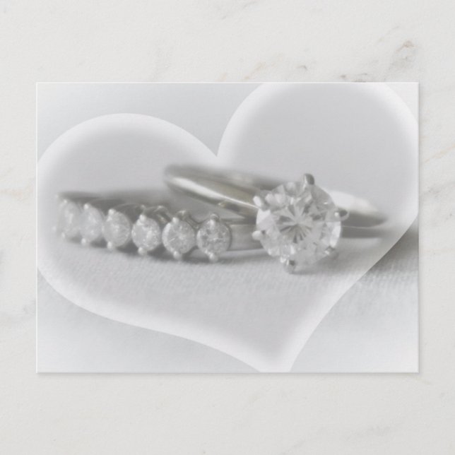 Postal Anillos con corazón (Anverso)