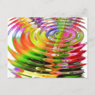 Postal Anillos de agua del arco iris