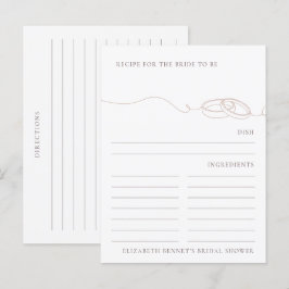 Postal Anillos de Boda Blush Solicitud de Receta para Des