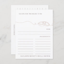 Postal Anillos de Boda Blush Solicitud de Receta para Fie