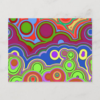 Postal anillos hippie retro brillantes