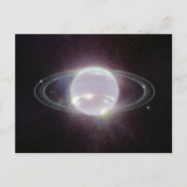 Postal Anillos JWST del planeta Neptuno