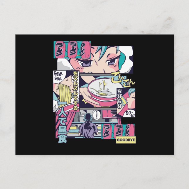 Postal Animación de la tienda Ramen (Anverso)
