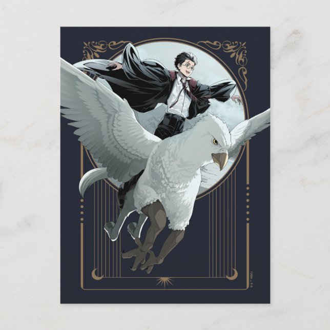 Postal Animación HARRY POTTER™ Vuelo con Buckbeak (Anverso)