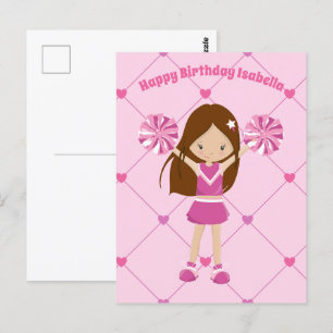 Postal Animadora Personalizada Cumpleaños Rosa Chica
