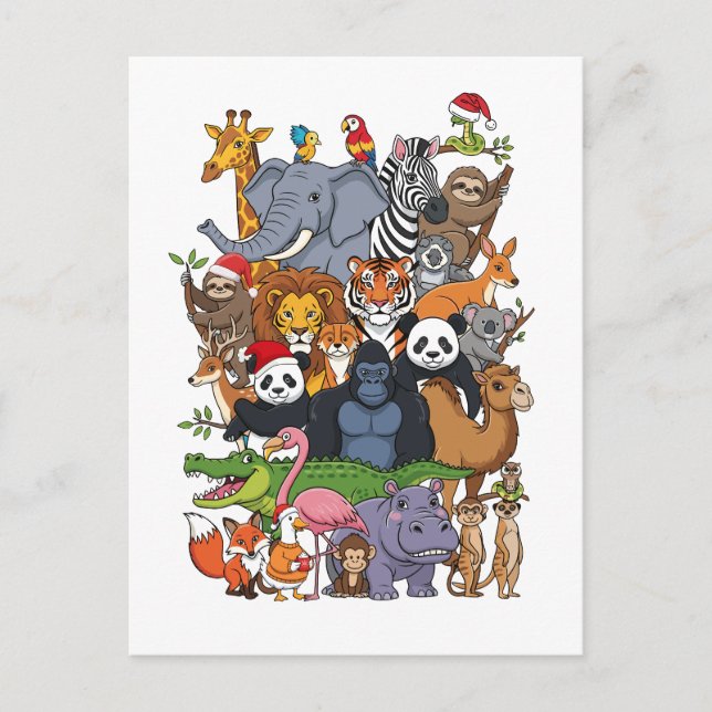 Postal Animal Christmas (Anverso)