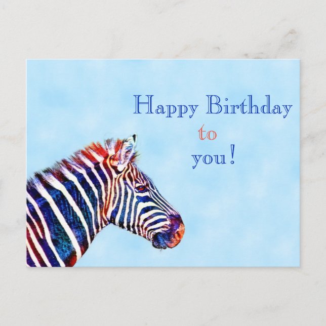 Postal animal del amante del feliz cumpleaños (Anverso)