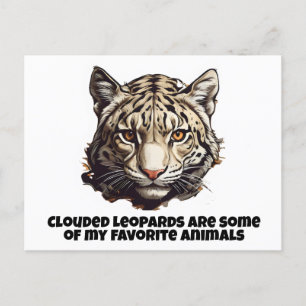 Postal Animal favorito del leopardo de la cabeza del leop