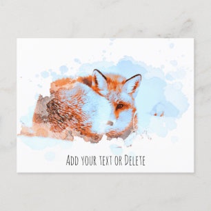 Postal *~* Animal Red Fox Ap18 Artistic Wildlife Text