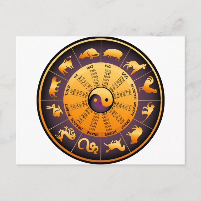 Postal Animal Yin Yang (Anverso)