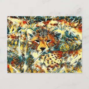 Postal AnimalArt_Cheetah_005