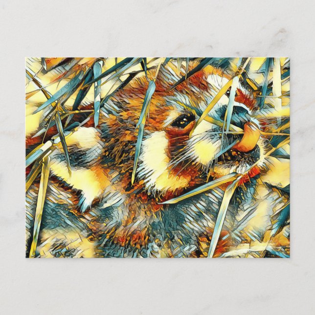 Postal AnimalArt_RedPanda_003 (Anverso)