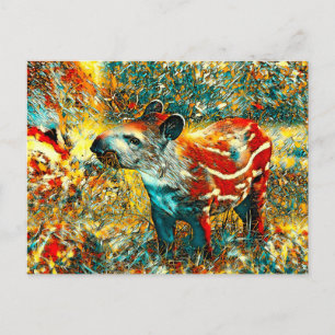 Postal AnimalArt_Tapir_001