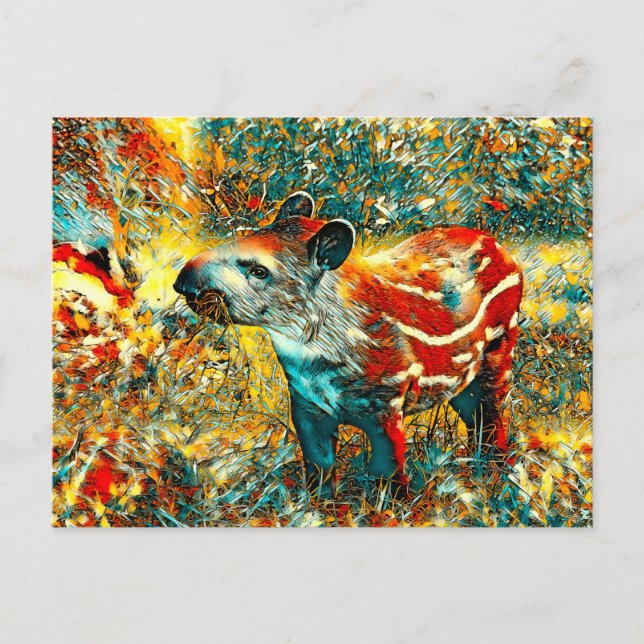 Postal AnimalArt_Tapir_001 (Anverso)