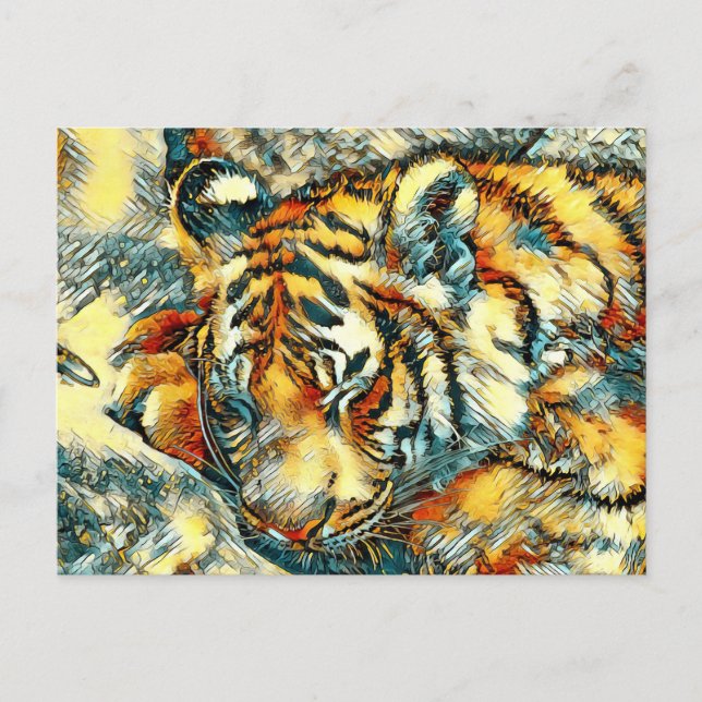 Postal AnimalArt_Tiger_005 (Anverso)