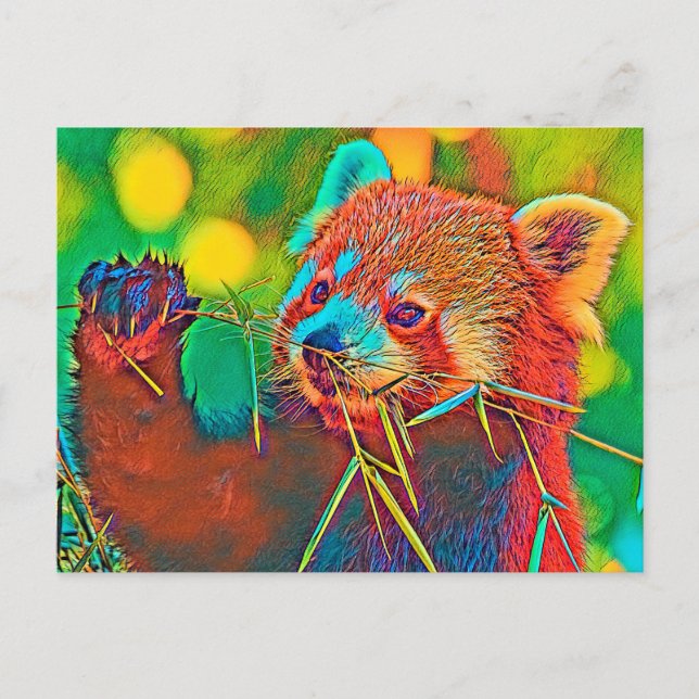 Postal AnimalColor_RedPanda_003 (Anverso)
