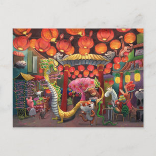Postal Animales de China Town