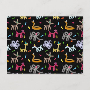 Postal Animales de Globo Tema de Fiesta para Niños