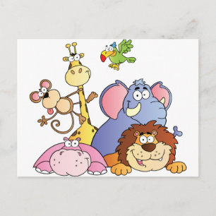 Postal Animales de la jungla