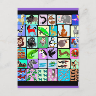 Postal Animales de los alfabetos