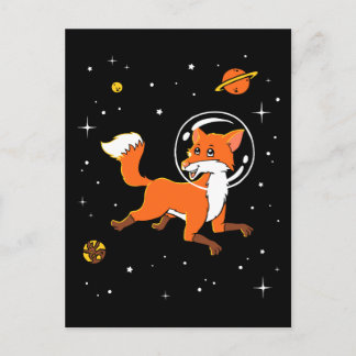 Postal Animales del Fox en espacio