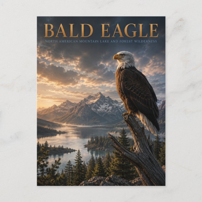 Postal Animales del lago Bald Eagle Mountain (Anverso)