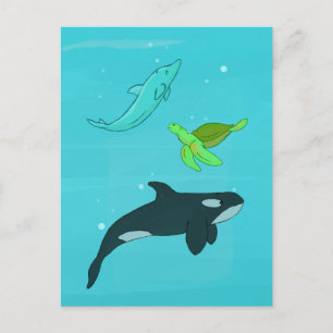 Postal Animales del mar