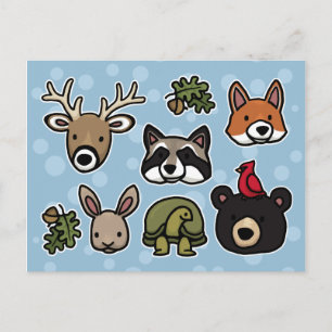 Postal Animales dulces y amigables
