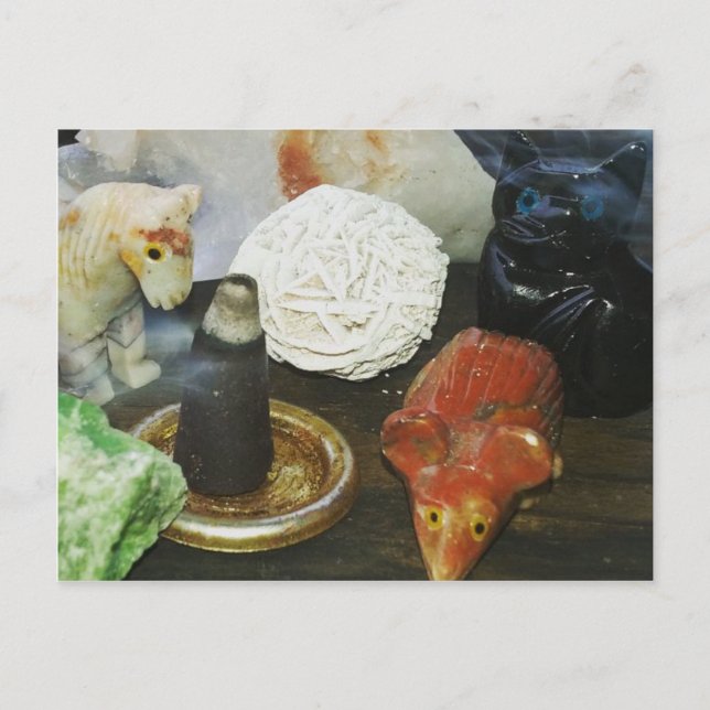 Postal Animales espirituales, cristales e incentivos (Anverso)