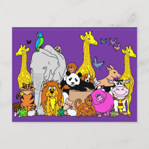 Postal Animales felices
