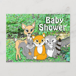 Postal Animales forestales Creaturas de bosques Baby Show