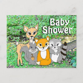Postal Animales forestales Creaturas de bosques Baby Show