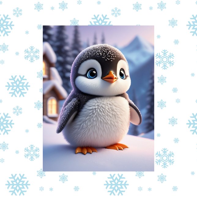 Postal Animales, invierno, pingüino, posttravesía (Subido por el creador)