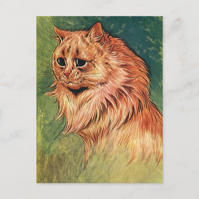 Postal Animales Mascotas de la cosecha, gato Naranja de l (Anverso)