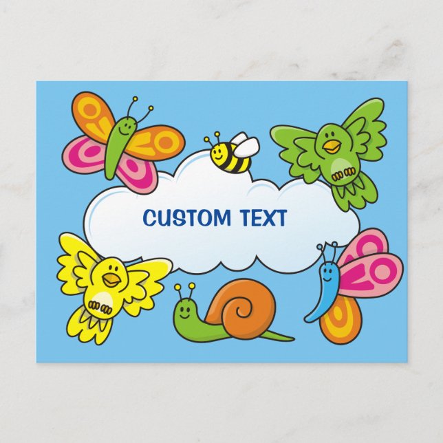 Postal Animales para bebés (Anverso)