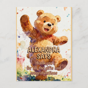 Postal Animales para Cumpleaños de Niños - Osito de Peluc