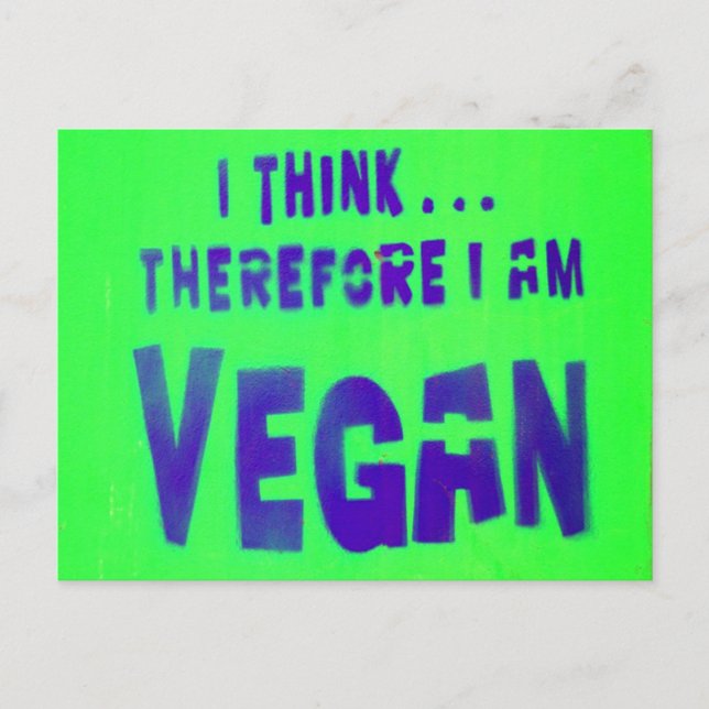Postal Animales Vegan Love Comen Plantas (Anverso)
