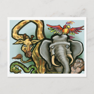 Postal Animales zoológicos