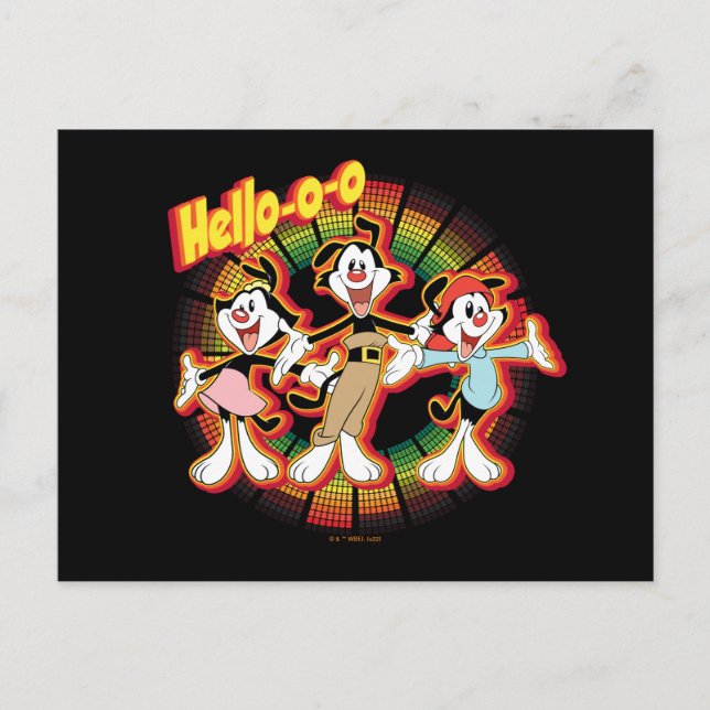 Postal Animaniacs | Gráfico de ecualizador de retro de He (Anverso)