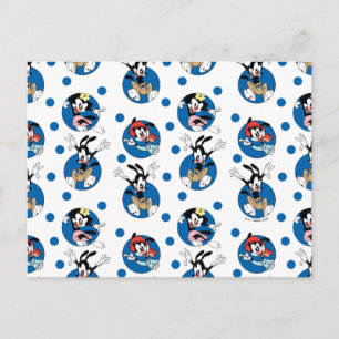Postal Animaniacs   Patrón de círculo de yakko, wakko y d