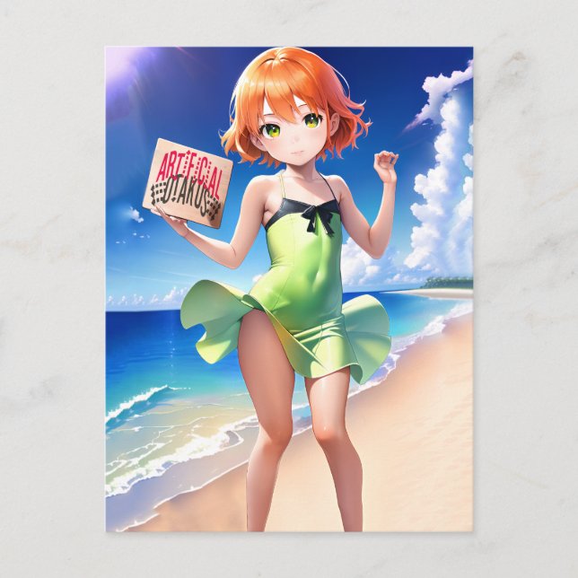 Postal Anime Chica 026 (Anverso)