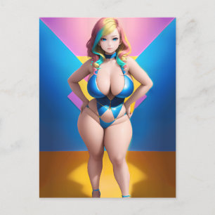 Postal Anime Chica 047