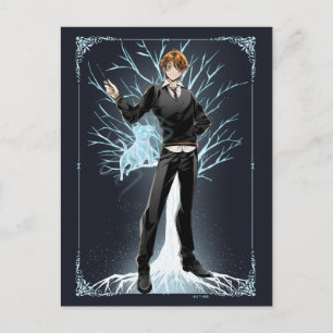 Postal Anime el Patronus perro terrier de Jack Russell de