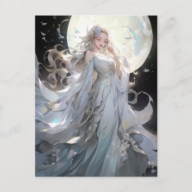 Postal Anime Moon Princess Fantasy Art (Anverso)