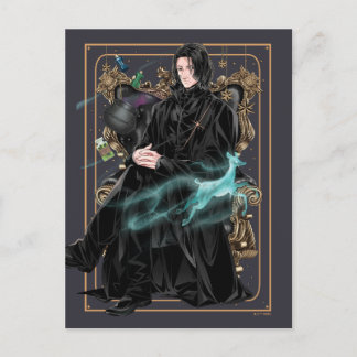 Postal Anime Profesor Severus Snape sentado