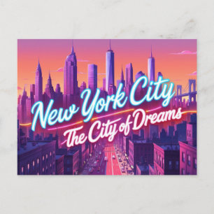 Postal Anime Style New York City, Estados Unidos