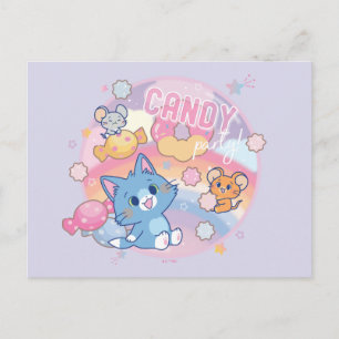 Postal Anime Tom y Jerry Candy Party