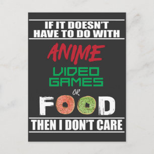 Postal Anime Video Games o Food Funny Anime